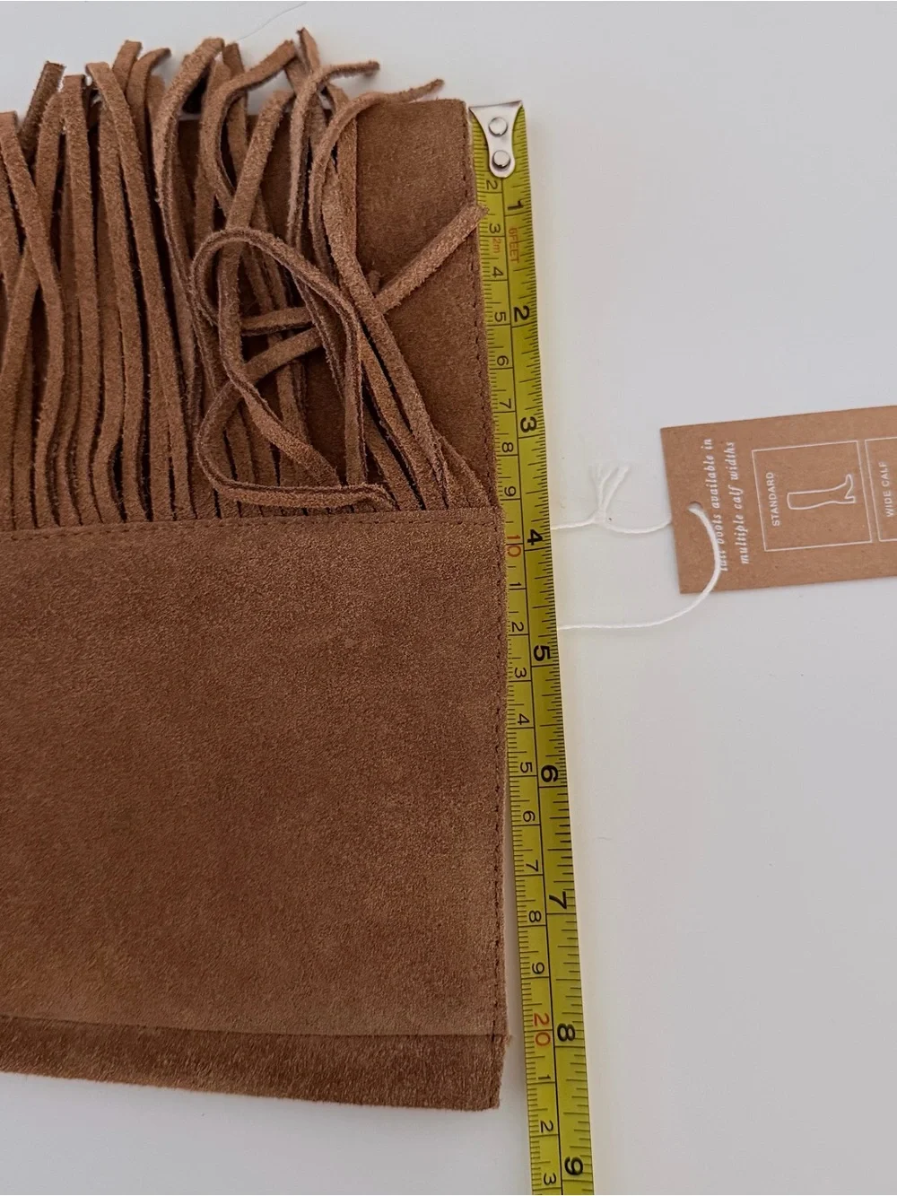 Dolce Vita Suede Fringe Knee-High Boots in Tan